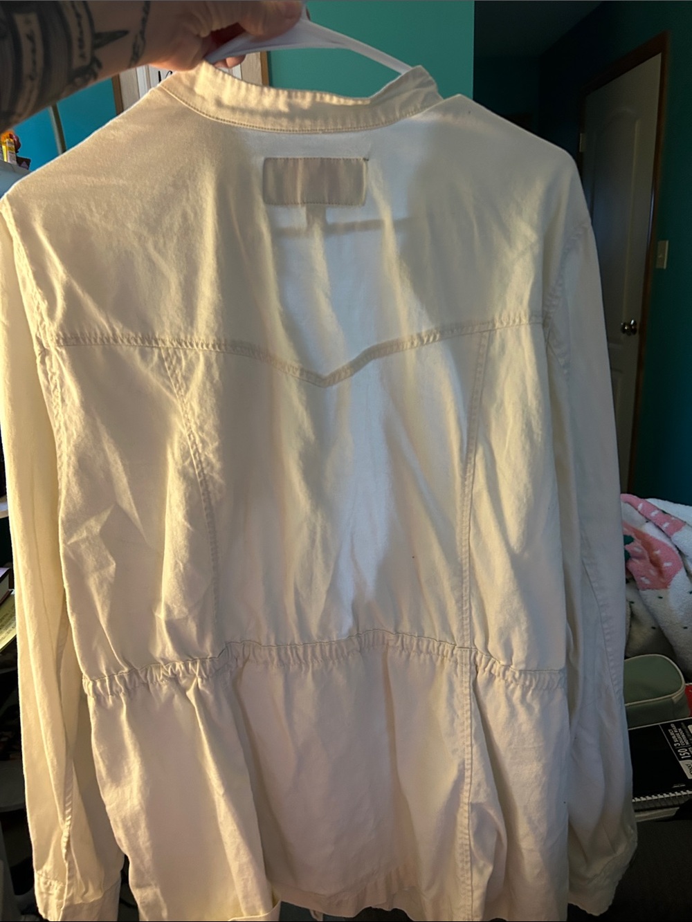 torrid Cream Utility Drawstring Jacket - Picture 3 of 3